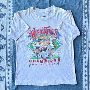 1988 Los Angeles Dodgers World Series Champions Tee - Vintage MLB Baseball T-Shi